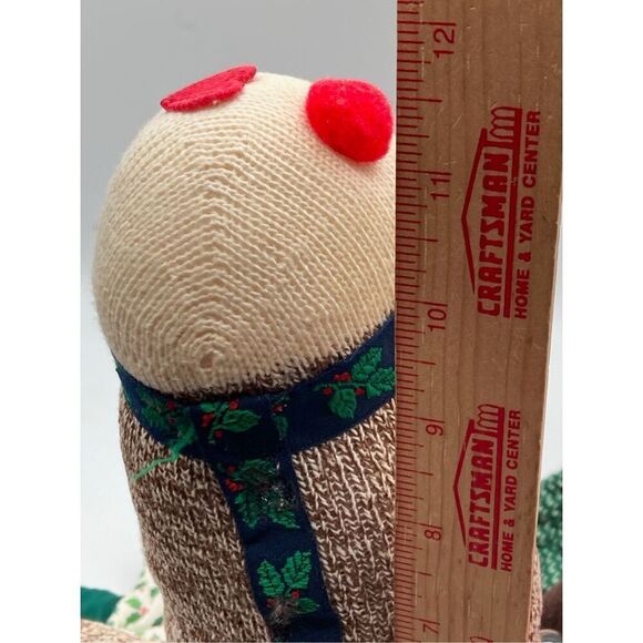 Handmade Christmas Decoration Sock Reindeer Moose Cute Unique Holiday Decor - Picture 16 of 16